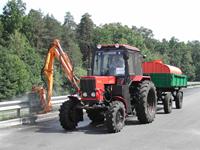ОБЛАДНАННЯ ДЛЯ МИЙКИ ОБЛАШТУВАННЯ ДОРІГ НА ТРАКТОР МТЗ-80